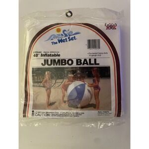 Intex 48" The Wet Set Inflatable Jumbo Beach Ball 1983 #59070 sealed In Package